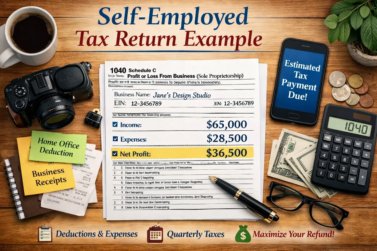 Self-Employed Tax Return Example