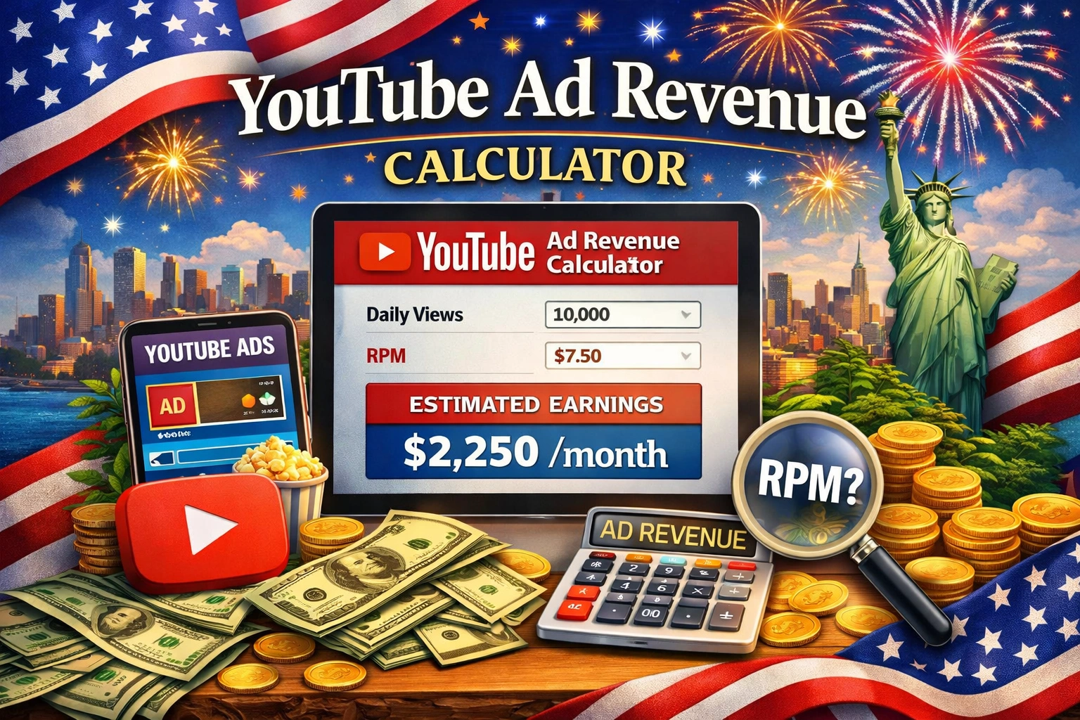 YouTube Ad Revenue Calculator