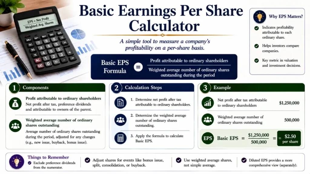 Basic Earnings Per Share Calculator