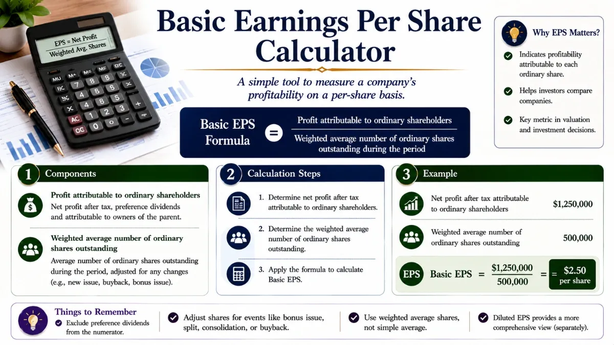 Basic Earnings Per Share Calculator