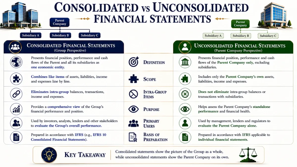 Consolidated vs Unconsolidated Financial Statements